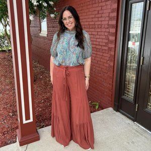 tiered flowy pants
